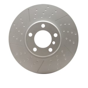 BMW 118i Brake Rotor (1) - Front - R1 Concepts - Dimpled & Slotted GeoSPEC Coated - `12-`21